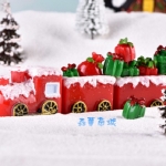 2019新款【雪景麋鹿雪橇，鹿車，火車頭，車廂】5款(單/個)聖誕場景 聖誕節裝飾 場景擺件裝飾